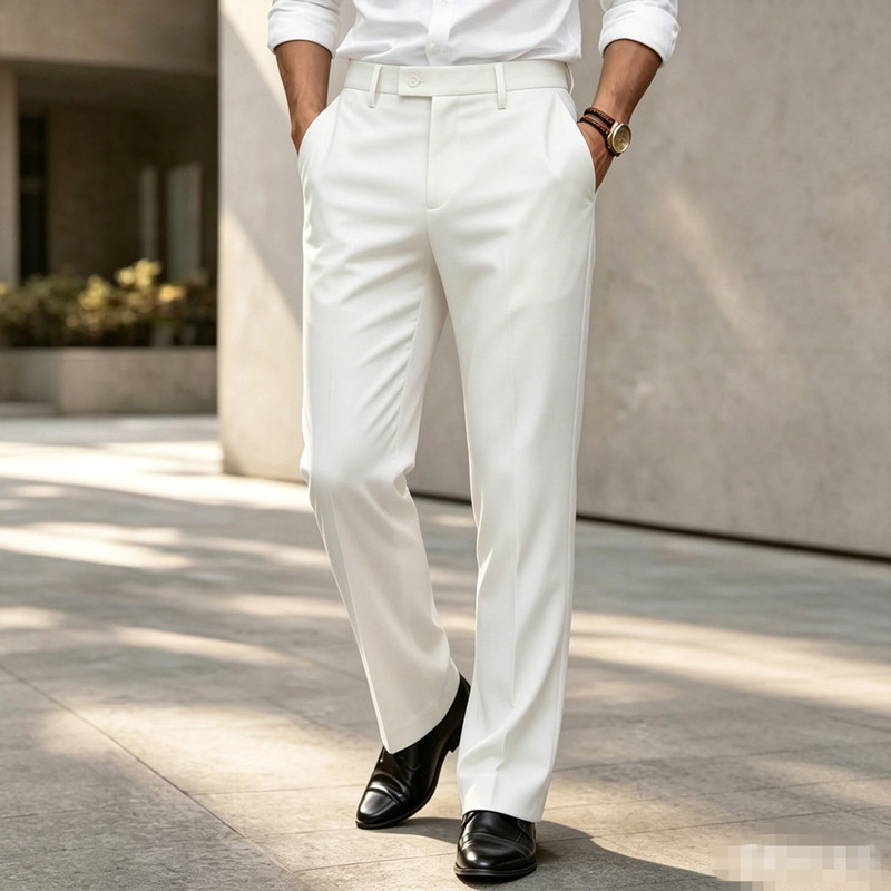 Spring and Autumn Men's Straight-Leg Trousers, Business Trousers, Black Slim-Fit Formal Casual Trousers Factory Spring and Autumn Men's Straight-Leg Trousers, Business Trousers, Black Slim-Fit Formal Casual Trousers Factory