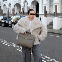 faux fur шуба仿狐狸毛皮草эко-шуба из лисы