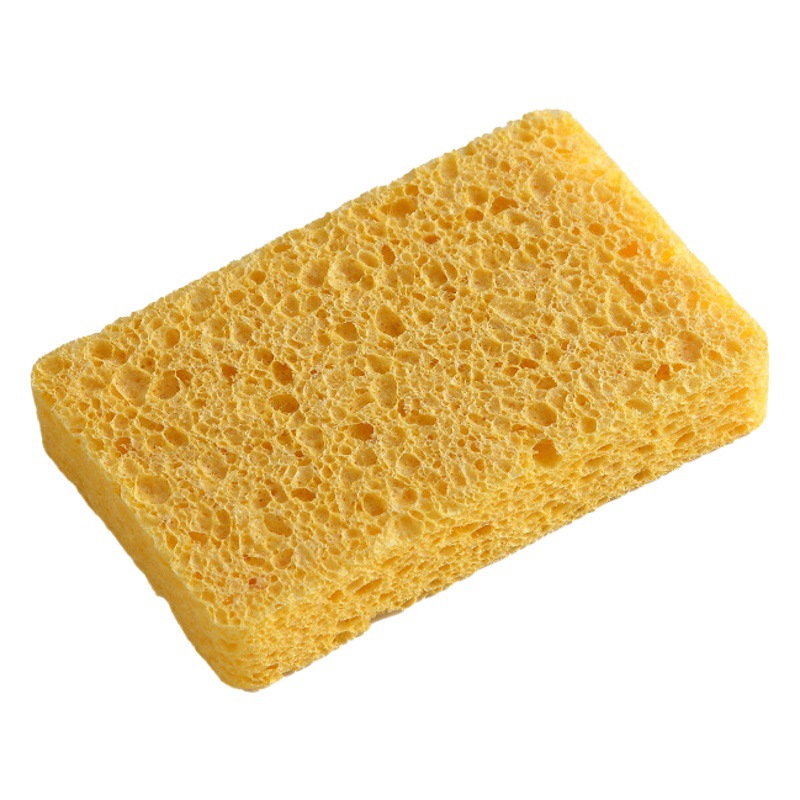 Esponja para lavar platos de pulpa de madera natural algodón estropajo cepillo tazón trapo antiadherente de pulpa de madera de aceite bloque de esponja absorbente trapo mágico