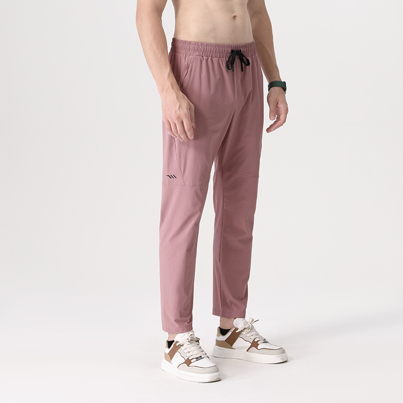 Pantalones deportivos al aire libre LULU pantalones de secado rápido de seda de hielo sueltos y transpirables de verano para hombres