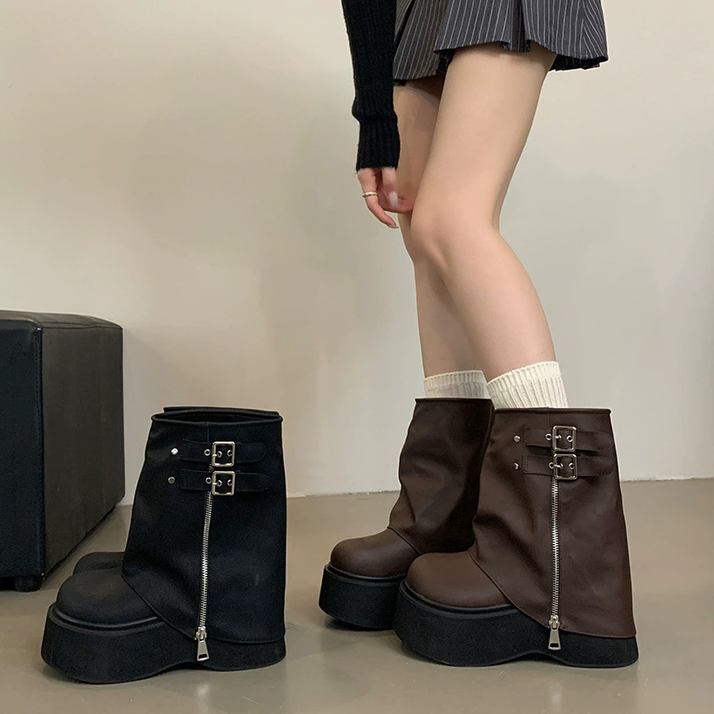 Martens, высокие низкие ботинки на платформе, английский стиль, для подростков