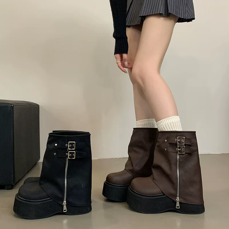 Martens, высокие низкие ботинки на платформе, английский стиль, для подростков