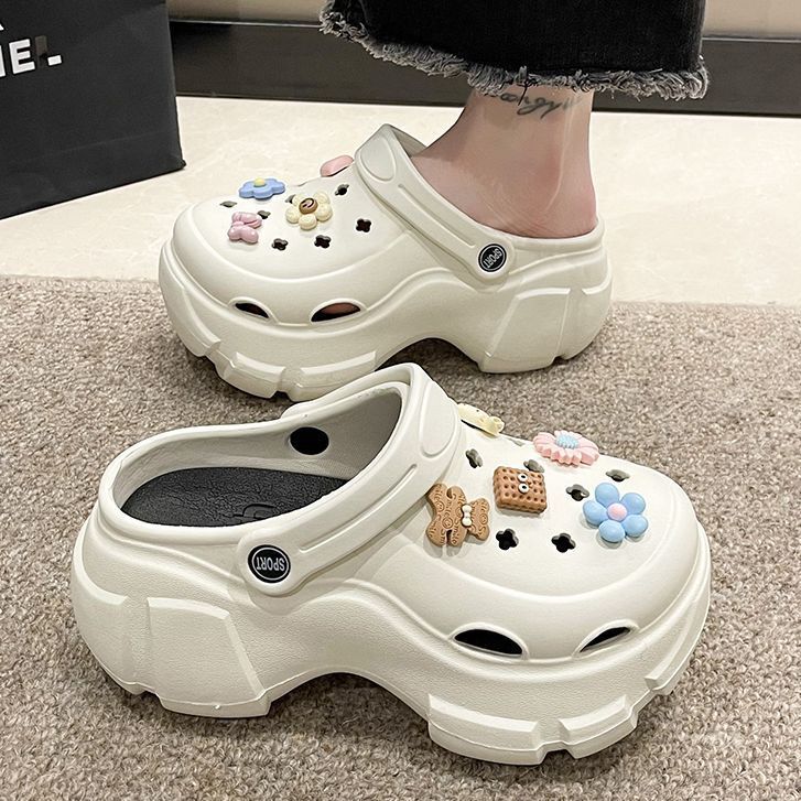 【可拆卸】足弓支撑夏季小清新eva厚底外穿减龄百搭防滑洞洞鞋女|undefined