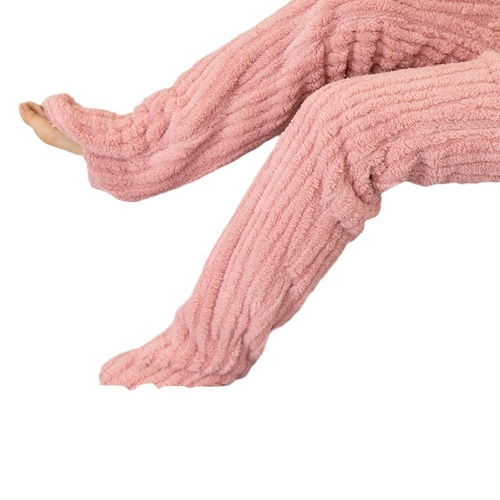 Elderly people's knee-padded socks keep warm old cold legs, knee joints, coral velvet socks for sleeping, thickened leggings