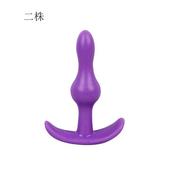 Anal plug two beads-purple