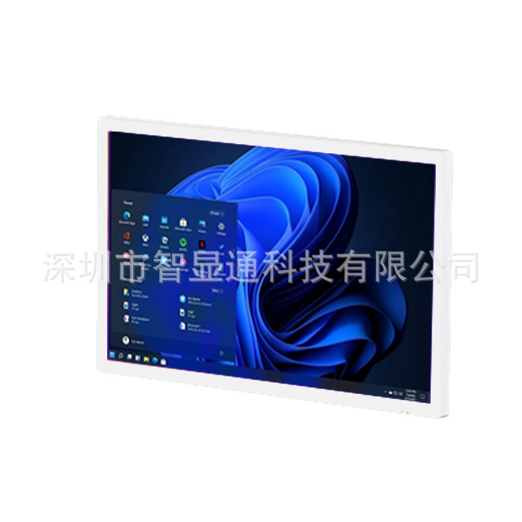 23.6寸白色壁挂高清电容屏触摸商场医院超市广告展示屏网络一体机