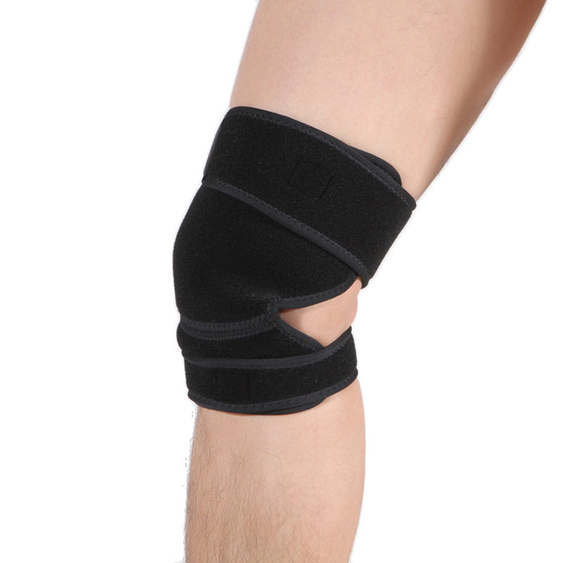 Negro de punto de tela OK deportes rótula cinturón rodillera transpirable deportes al aire libre fábrica por mayor Bádminton