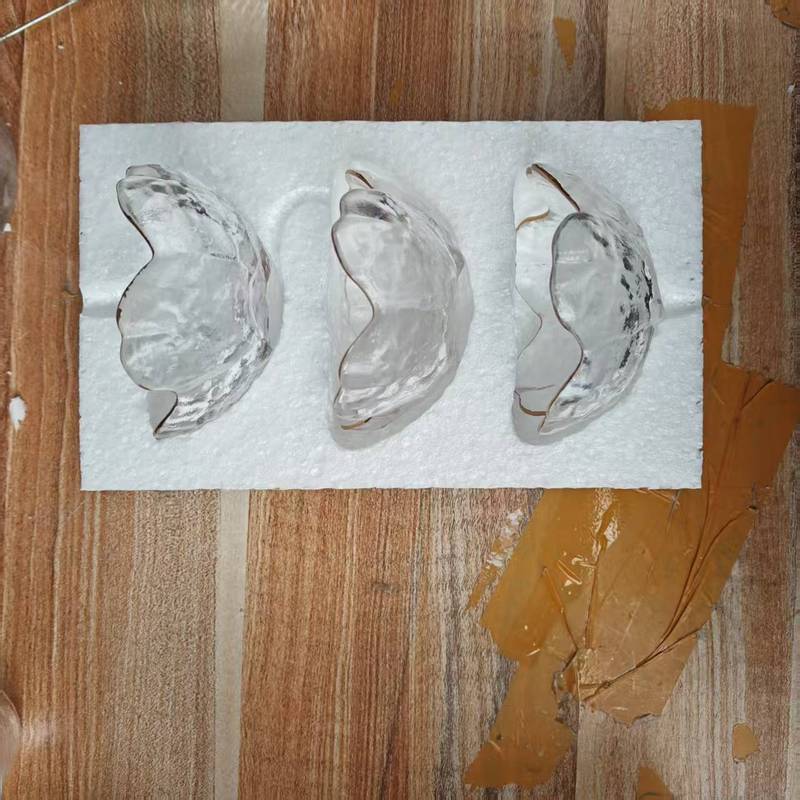 和風家庭用ピンク桜模様ガラス小皿、創作小皿、酢皿、鍋用調味料皿、つけ皿|undefined