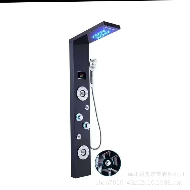 Pantalla de ducha Juego de ducha inteligente Ducha integrada Juego de baño de salida de agua multifuncional de cinco velocidades