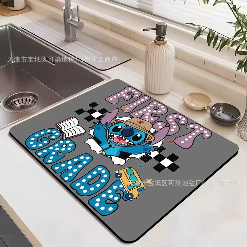 TEMU Трансграничные горячие продажи мультипликационные коврики для бара кухонная утварь абсорбиционная коврика для обеденного стола диатомовой грязи второго поколения