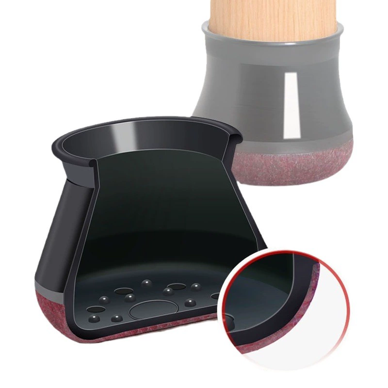 Трансграничный войлочный коврик для ног стола и стула Утолщенный противокапельный шумоподавляющий чехол для ног стула Бесшумный мебельный коврик для ног Защитный чехол для ног стула