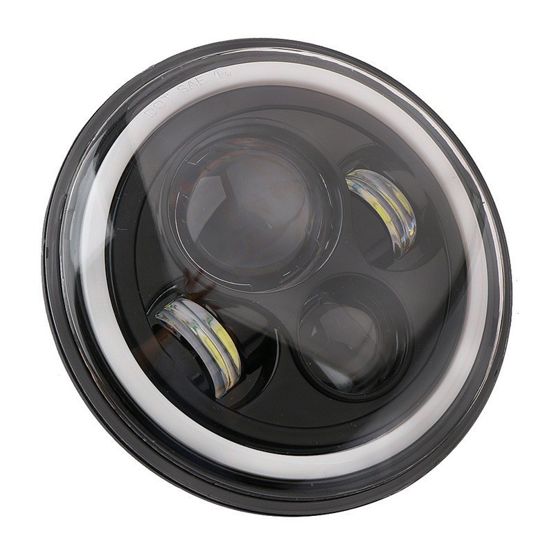 Wrangler 7-inch 60W 4-bead angel eye off-road vehicle headlight cross-border modification LED headlight for Harley motorcycle