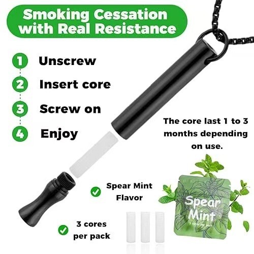 新款可拆卸冥想呼吸口哨正念解压戒烟器焦虑瑜伽个性通体304钛钢|undefined