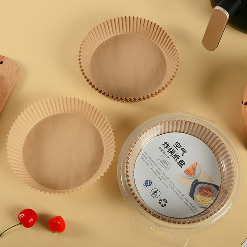 Air fryer paper plate silicone oil paper tray round oil-absorbing…