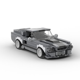 Building Blocks Moc:Moc-57356 Muscle Car Gt500 Sports Car Toy Set Christmas Gift