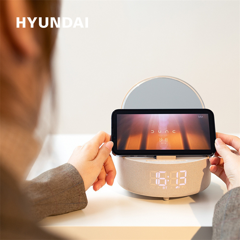 多機能ワイヤレス充電化粧鏡、Bluetoothスピーカー、目覚まし時計スピーカー、最低注文数1個、夫へのプレゼント、妻へのプレゼント、家庭用|undefined