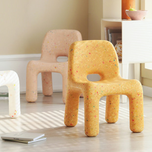 Designer Children's Small Chair Internet Popular ins Home Backrest Low Stool Nordic Kindergarten Baby Plastic Small Bench