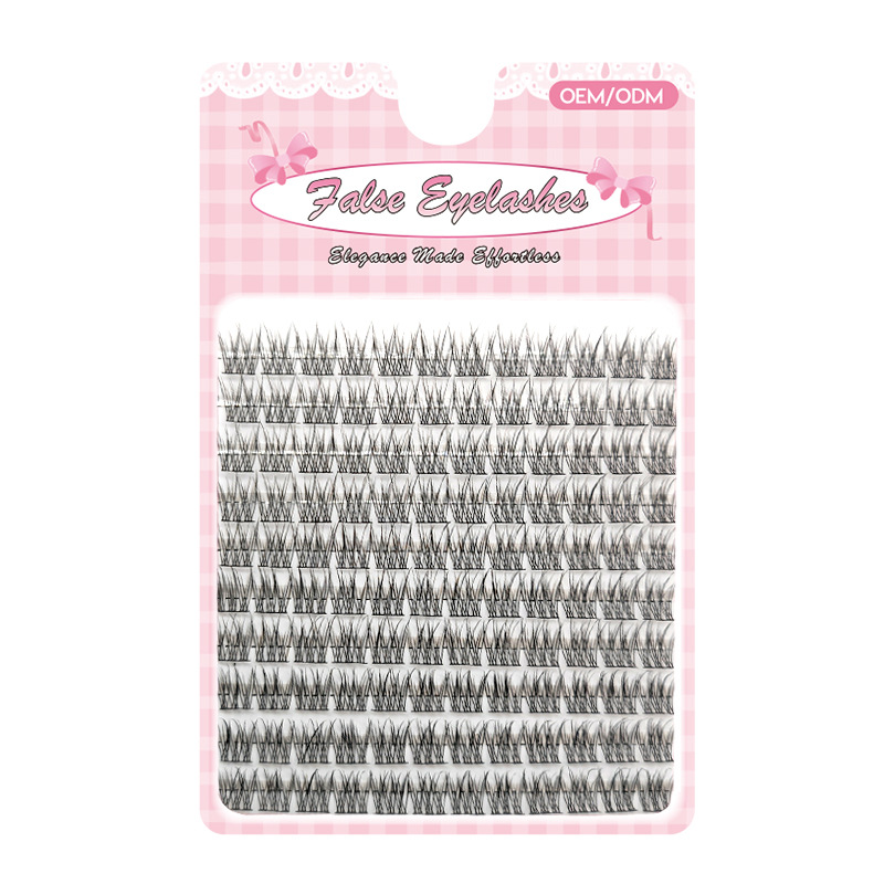 Fábrica de pestañas trilogía perezosa, pestañas falsas de cola de pescado, un solo racimo de pestañas de injerto seccional densas naturales de gran capacidad