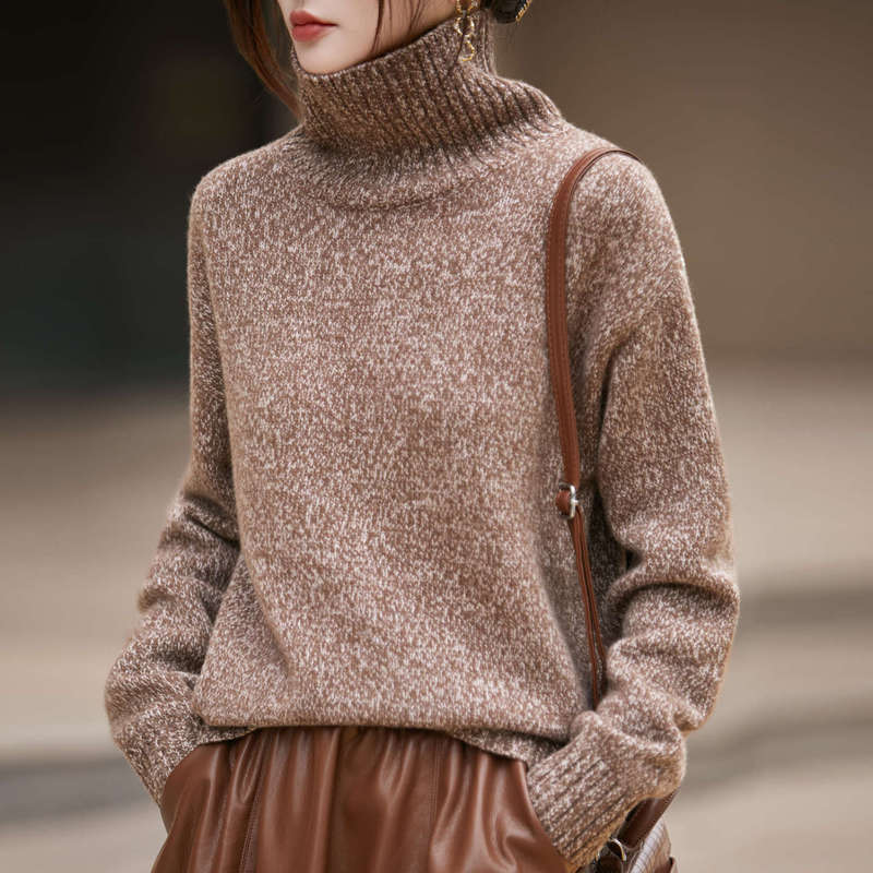 French-Style High-End Floral Yarn 100% Pure Wool Sweater for Women, 2026 New Thickened Warm Knitwear, Very Beautiful Sweater