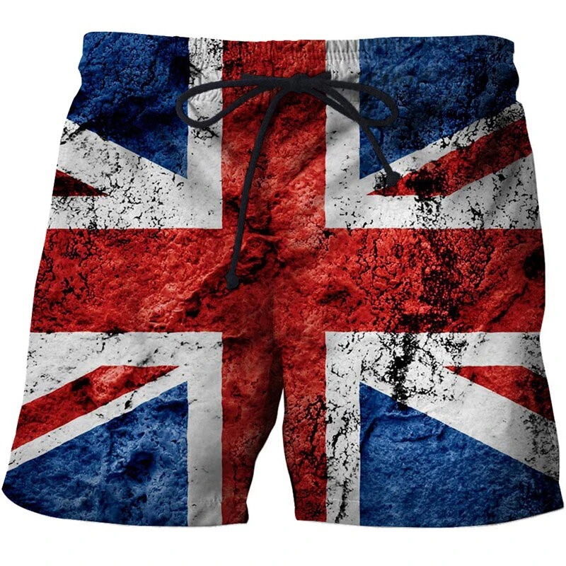 Men's Swim Trunks American Flag 3D Surf Shorts Beach Shorts Men's Boxer Shorts American Flag Sports Pants