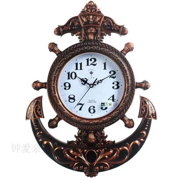 El timón de la estrella norte   Reloj de pared sala de estar reloj europeo dormitorio ultra silencioso creativo pared colgante
