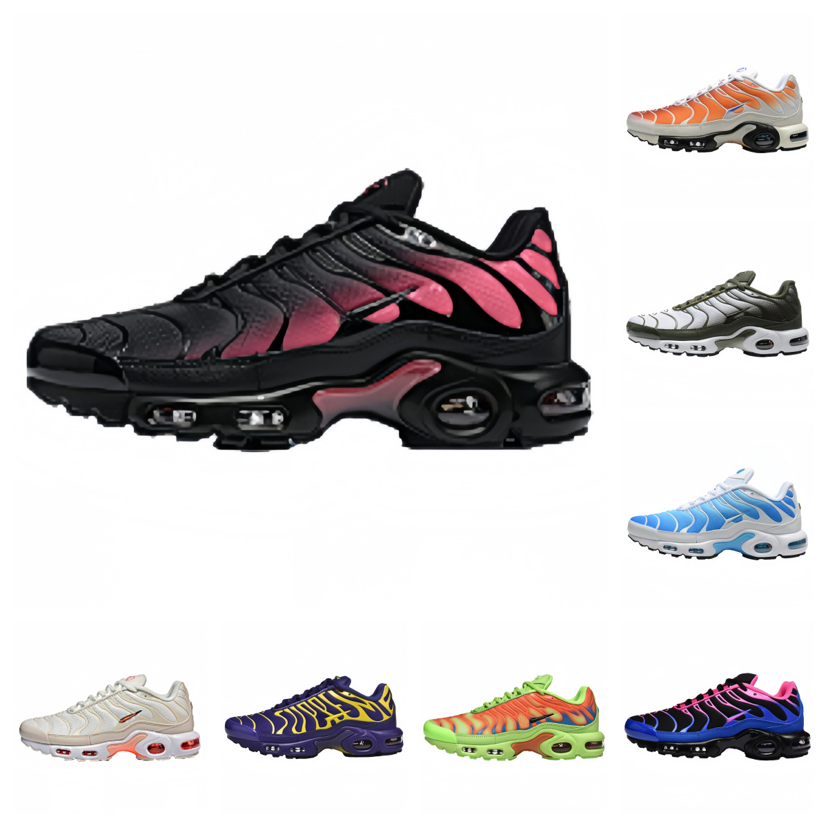 莆田厂家直销  T N1代气垫男女情侣款透气休闲时尚增高运动跑步鞋