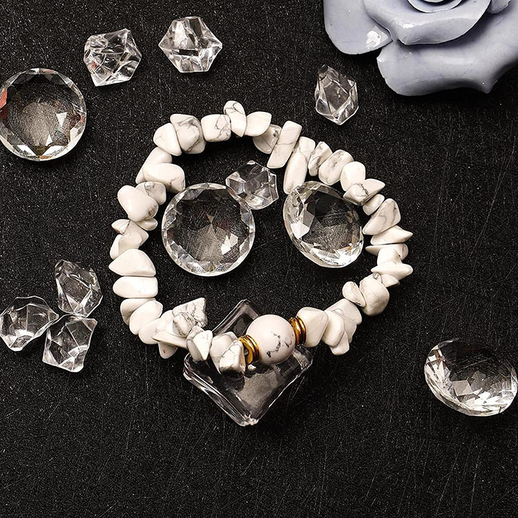 Geometric Pattern Unisex Gender Fashion Geometric Natural Stone Crystal Beaded Bracelets