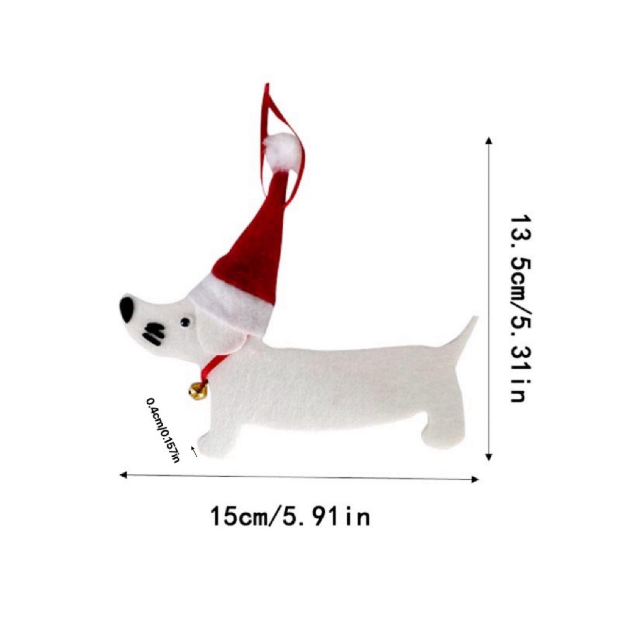 Navidad en stock explosivo árbol de Navidad decoración salchicha fieltro fiesta adornos lindos