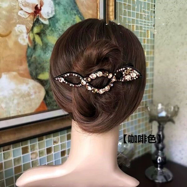 新品韩版水钻大号鸭嘴夹燕尾夹横夹盘发卡子流行发饰头饰批发|ms
