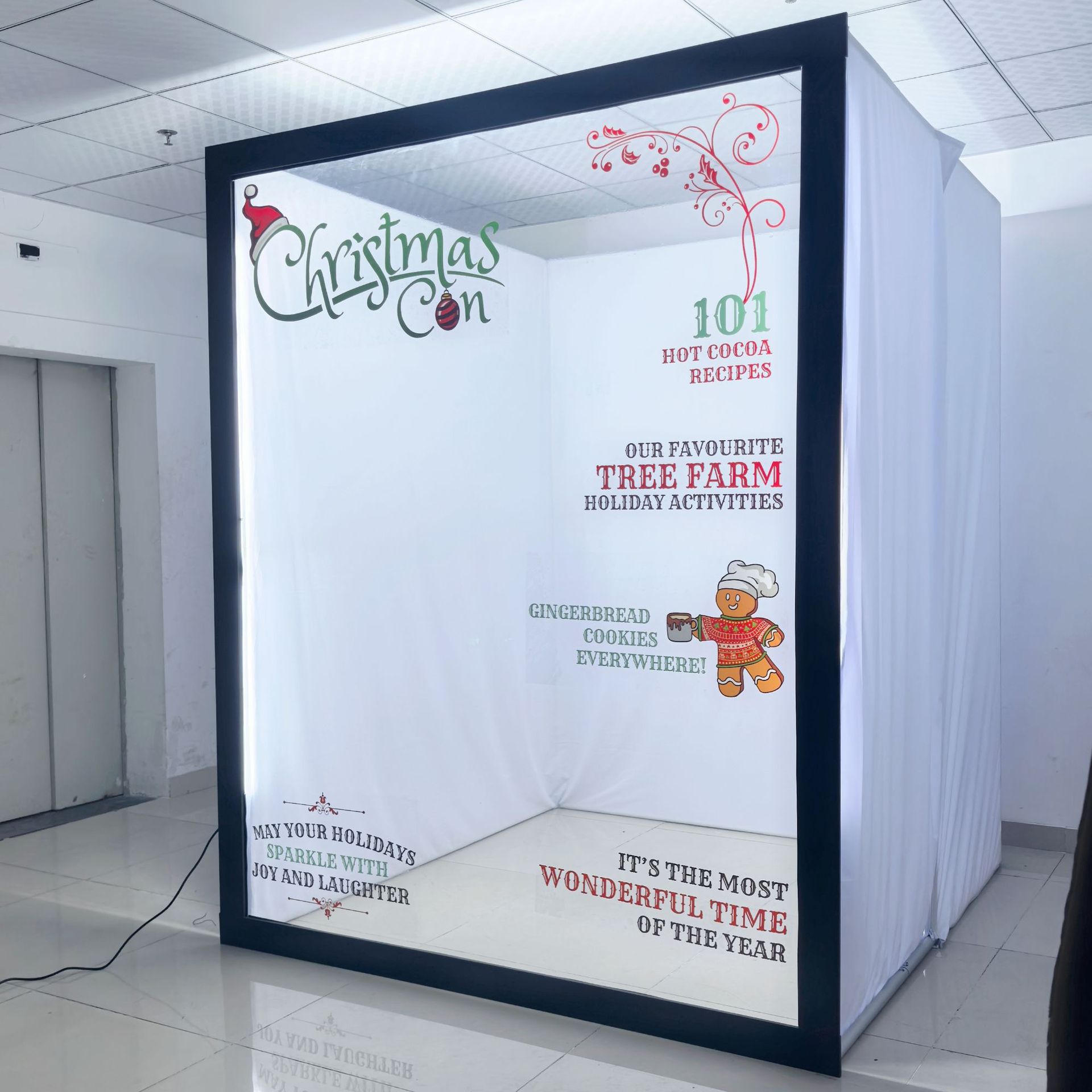 더블 레이어 커튼 잡지 상자