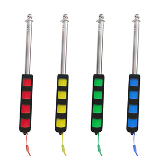 Huifan Metal 2 m Guide Rod Red Sponge Handle Stainless Steel Hand Flag Pointer Telescopic Flagpole Factory Direct Supply