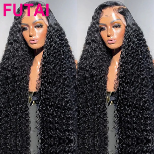 Factory Curly Lace Frontal Human Hair Wig Human Hair 32" Amazon Wig