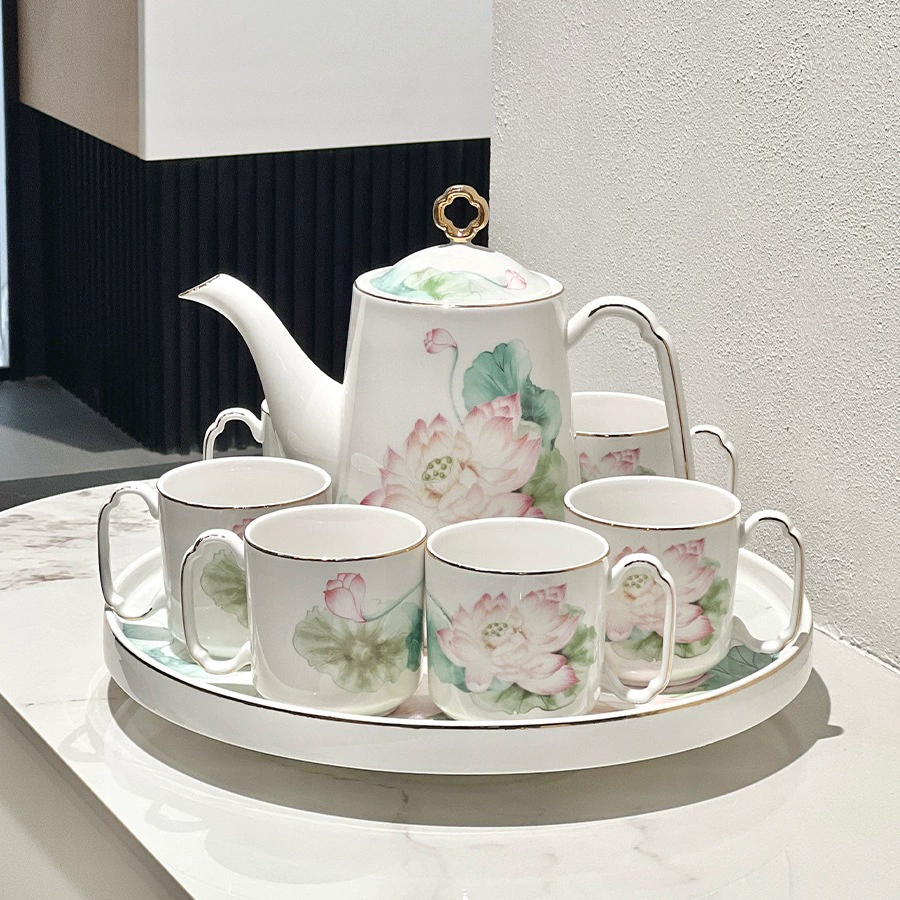 Китайский чайный набор высокого класса, керамическая чашка для чая для домашнего использования, для гостиной, подарочная коробка, китайский стиль, стиль легкой роскоши, новая коллекция