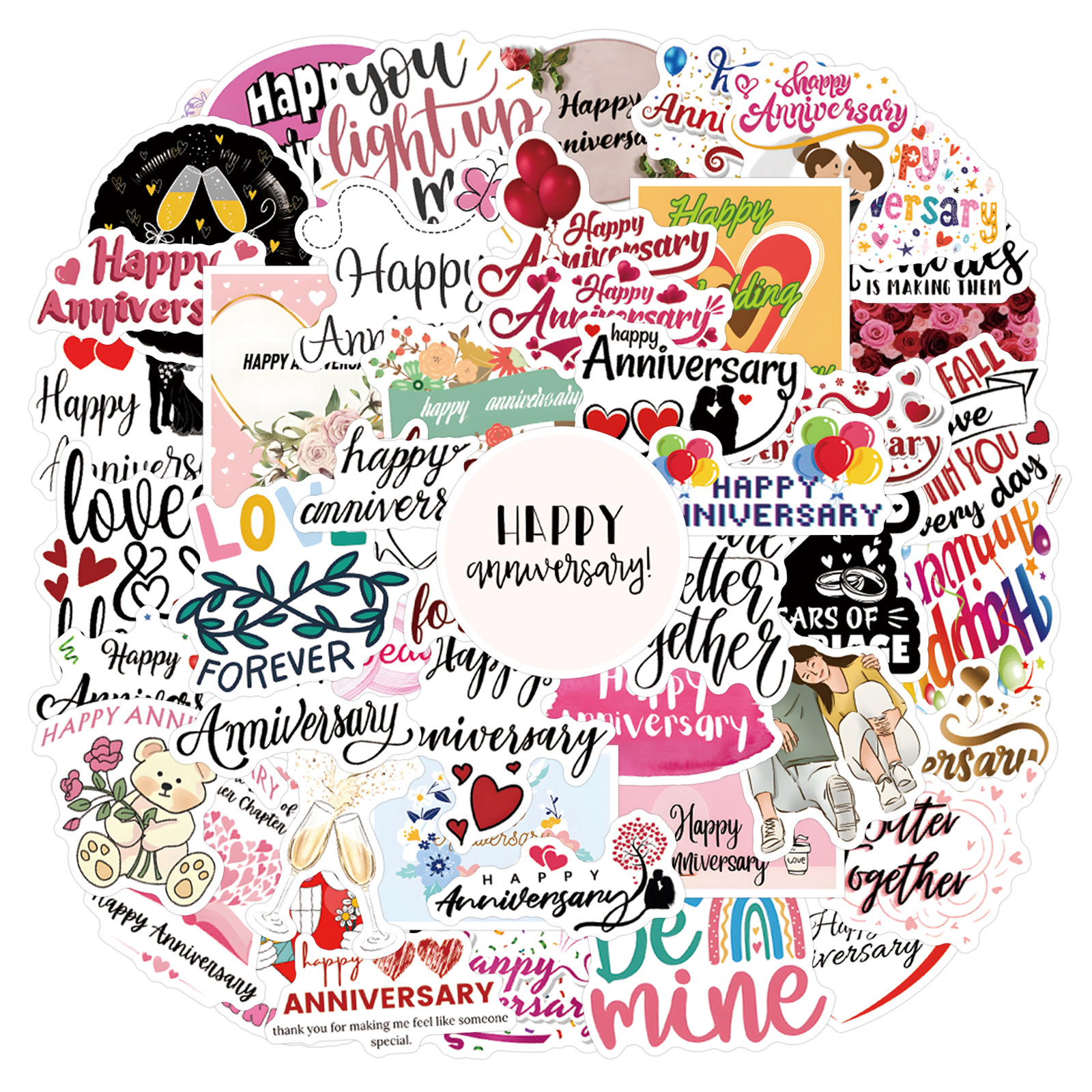 54 Anniversary Anniversary Graffiti Stickers Car Luggage Scooter Stickers Wholesale