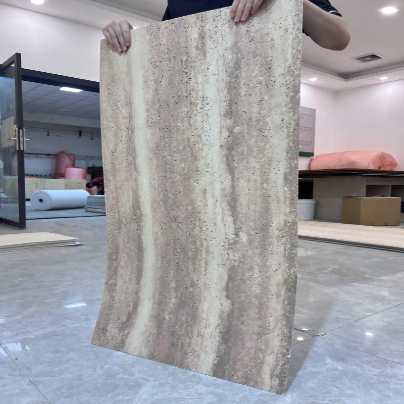 Terralitas blancas romanas blandas Tablero de piedra blanda Tablero de tierra apisonada para paredes exteriores Tablero de piedra perforada Tablero de porcelana suave Teja de piedra flexible ultrafina