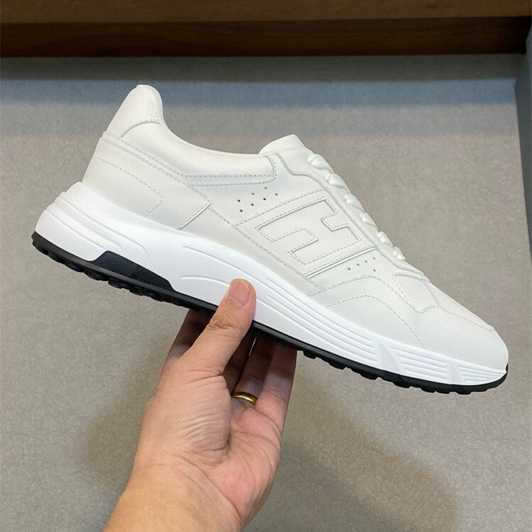 2024 New Style Hogan Same Style Cowhide with Mesh Texture Inner Heightening Breathable Fashionable Lightweight Casual Cool Trendy Men's Shoes