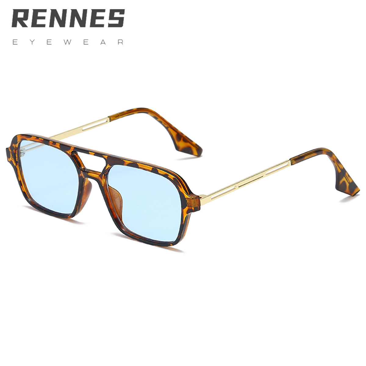 2021 nueva moda estilo coreano doble haz gafas de sol personalidad ahueca hacia fuera moda gafas de sol de hombres y mujeres gafas de sol 334