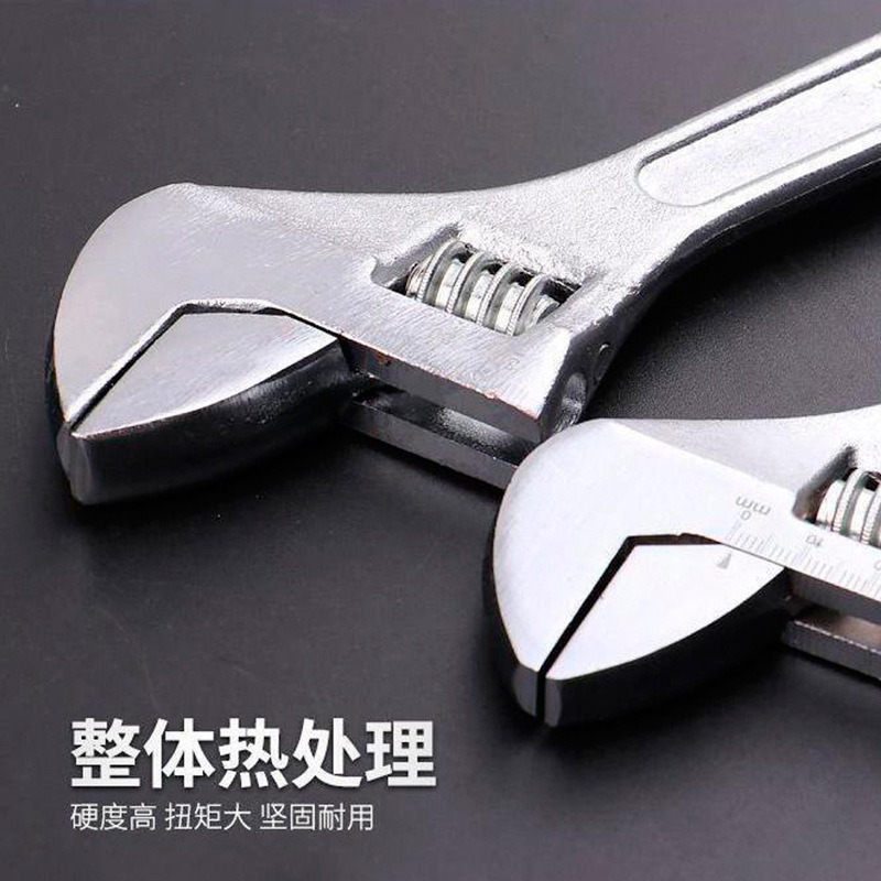 Llave de boca abierta de grado industrial al por mayor genuina Llave de apertura de 15 pulgadas Llave móvil de herramienta de doble uso de 300mm de 8 pulgadas