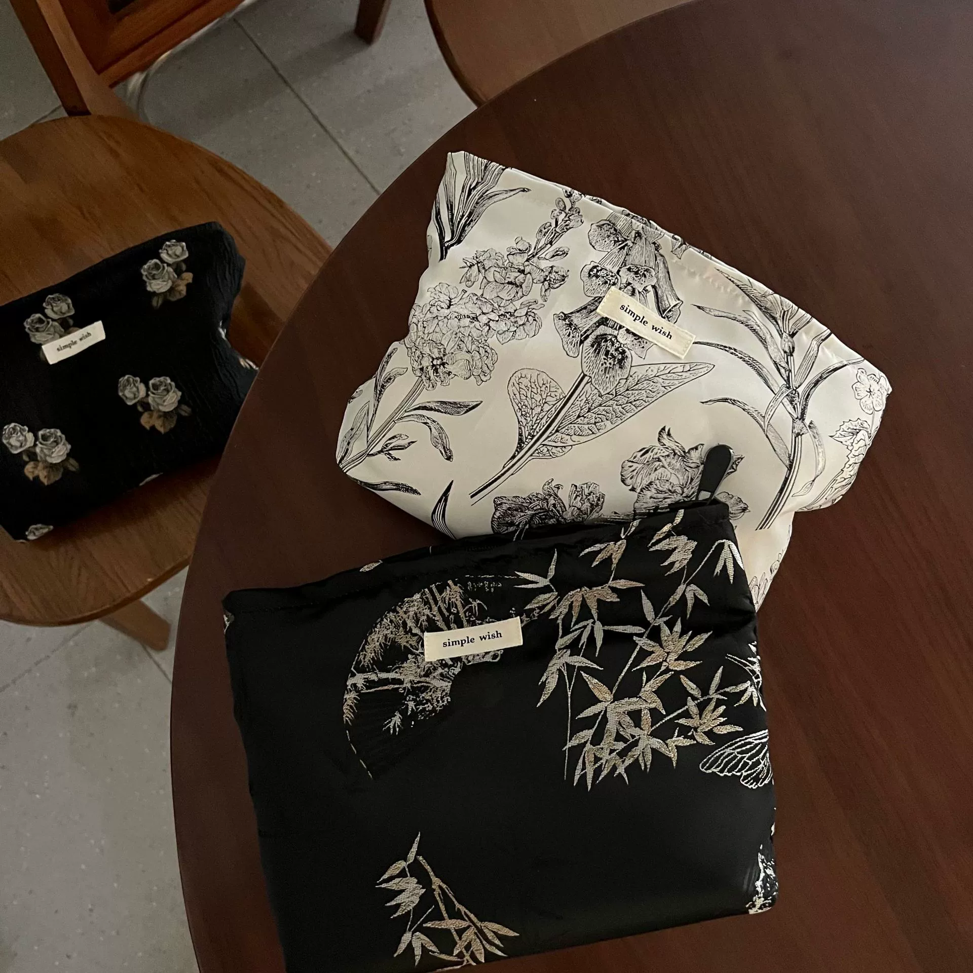 [Su Xibu bag] Черно-белая серая деревенская атмосфера, качественная косметичка, женские сумки, сумка-клатч, литературная ниша модели