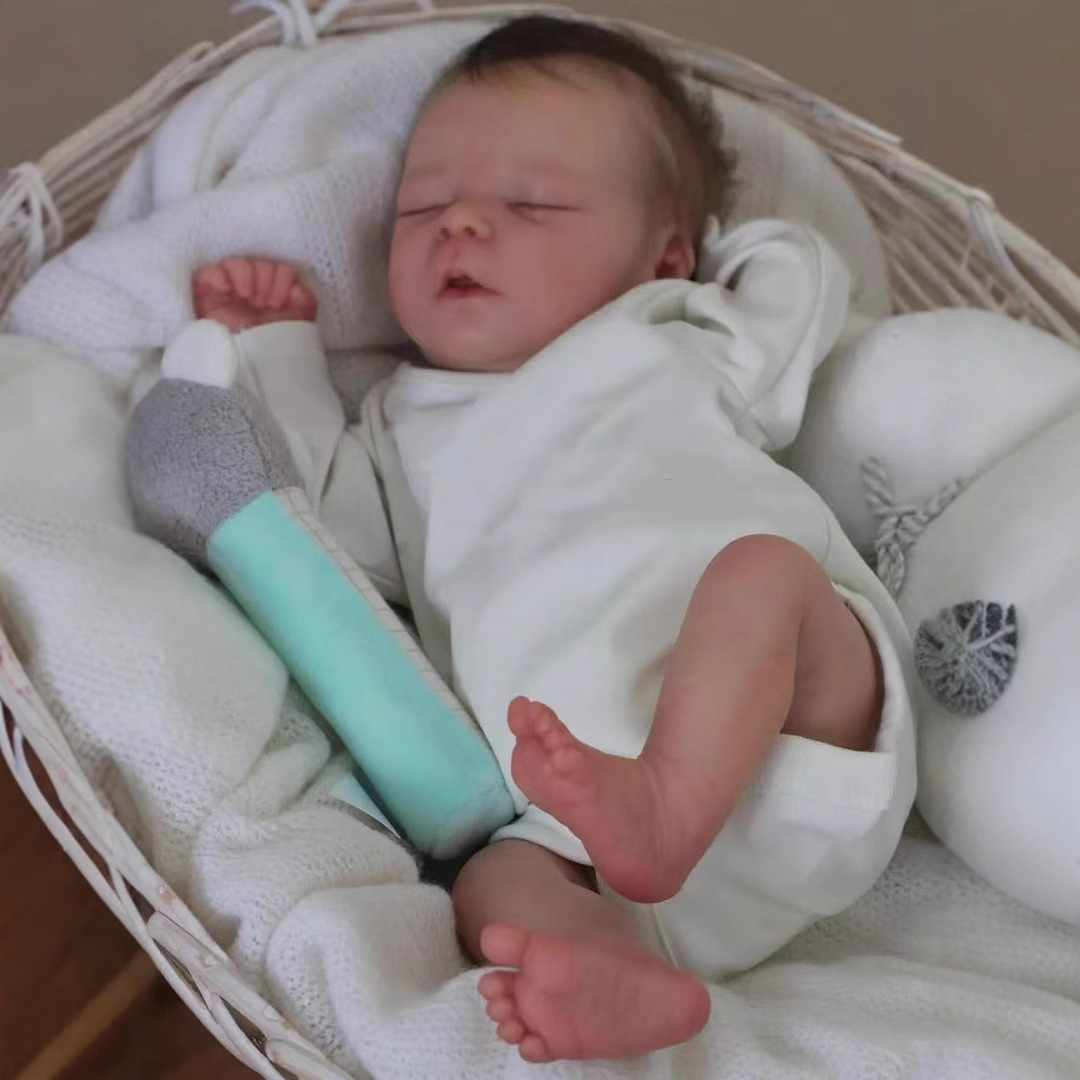 Muñeca de renacimiento de bebé de simulación Darren de 16 pulgadas