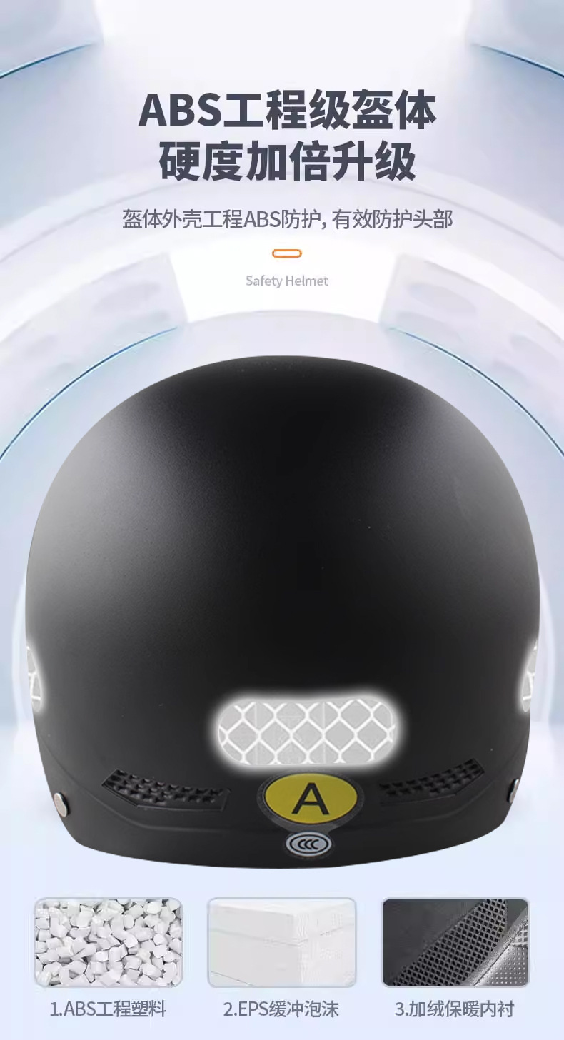 Saviron New National Standard 3C Certified Electric Vehicle Helmet for Men and Women, Electric Scooter Safety Helmet, Children's Sun Protection Goggles, Suitable for All Seasons