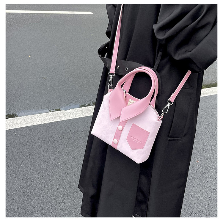 Borsa a secchiello a spalla elegante donna stile coreano moda_voghion.com