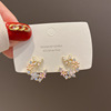 Summer fresh universal earrings, flowered, 2023, simple and elegant design