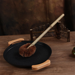 鮑魚刷海鮮刷椰棕鍋刷長柄刷子竹柄廚房魚刷清潔細鍋刷45cm林漭