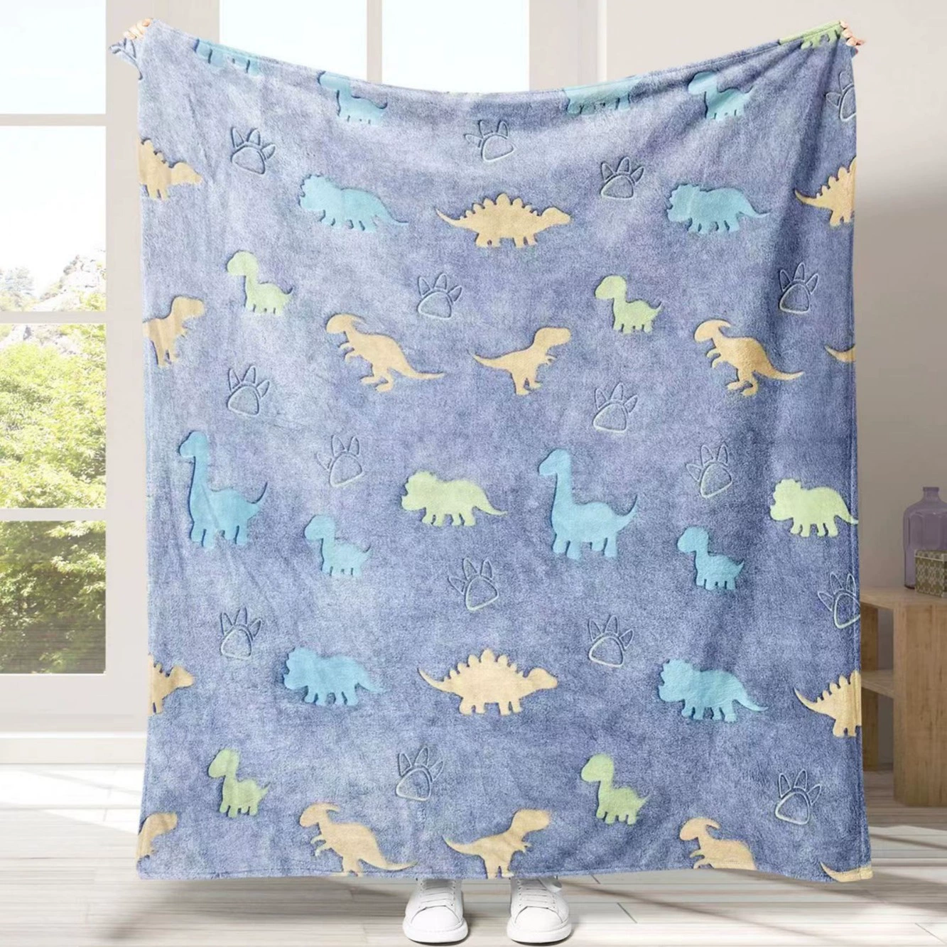 Dinosaur, flannel fluorescence children's duvet, sofa