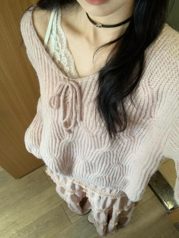 韩系长袖针织开衫女早秋季费尔岛软糯毛衣修身显瘦慵懒风外套上衣|undefined