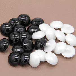 厂家批发塑料蘑菇头纽扣黑色白色光头高脚扣蘑菇扣动物眼睛纽扣