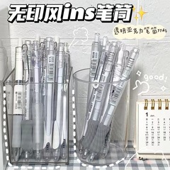 Ins透明アクリル筆筒シンプル女子学生文房具事務寮デスクトップ整理化粧ブラシ収納ケース
