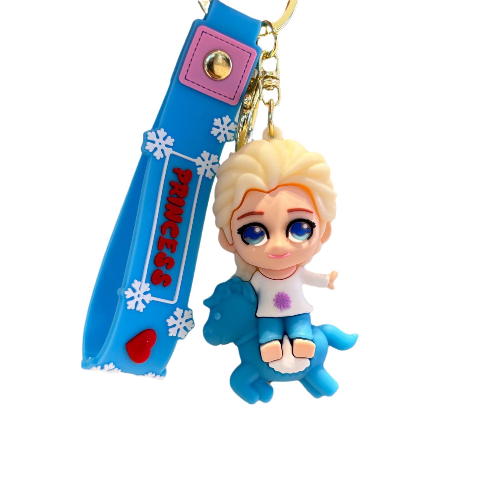 Transición fronteriza de hielo y nieve, encantador llavero de dibujos animados princesa Aisha Anna Snowbow bolsas colgantes de muñecas regalos