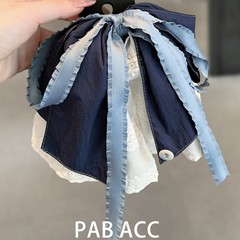 韩国百搭撞色气质蝴蝶结马尾抓夹轻奢氛围感后脑勺顶夹固定盘发夹